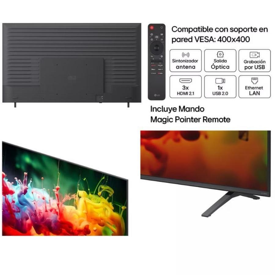 Televisor LG QNED evo AI QNED72 Mini LED 85QNED72B6A 85'/ Ultra HD 4K/ Smart TV/ WiFi