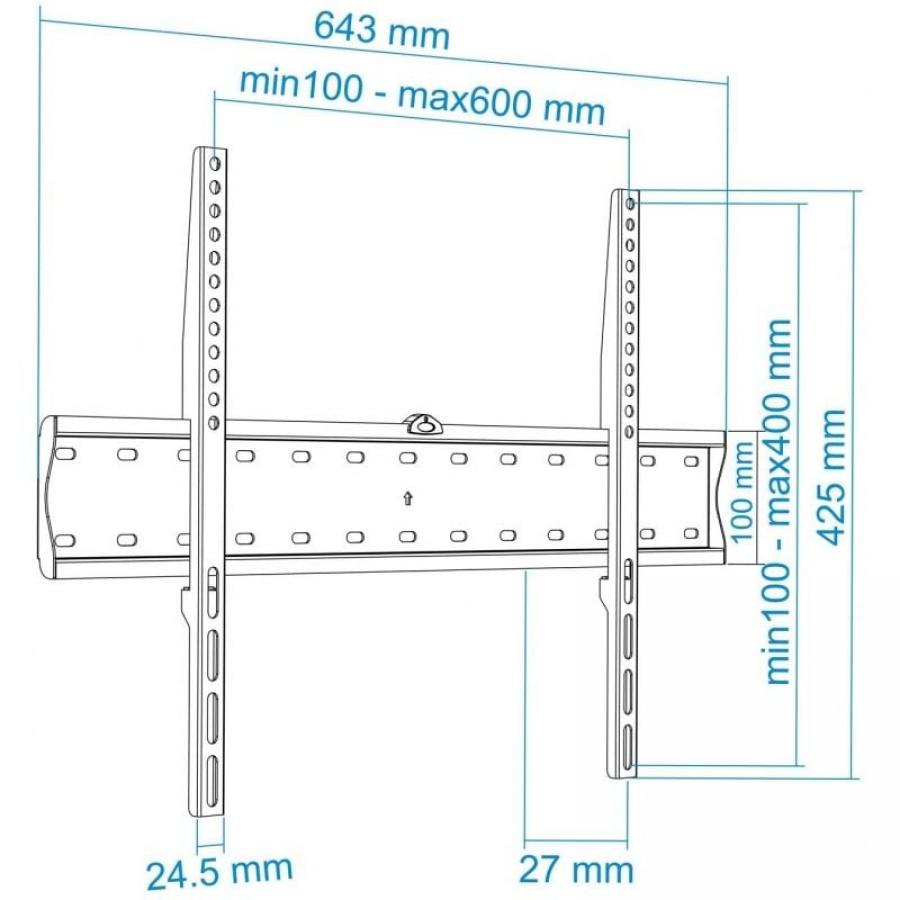 Soporte de Pared Fijo TooQ LP4170F-B para TV de 37-70'/ hasta 40kg