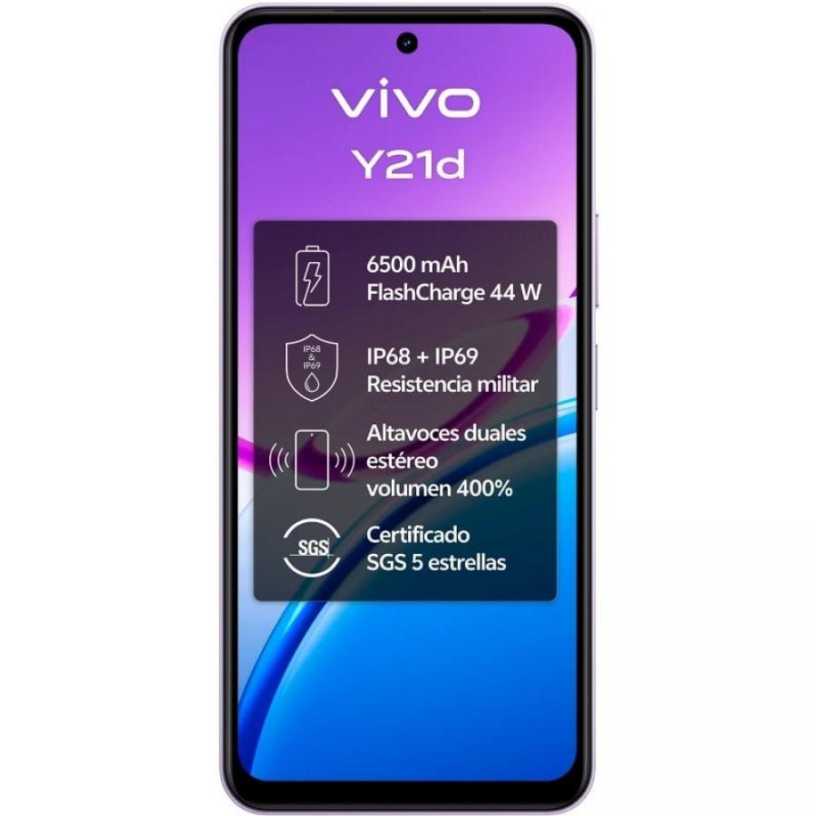 Smartphone Vivo Y21d 4GB/ 128GB/ 6.68'/ Púrpura