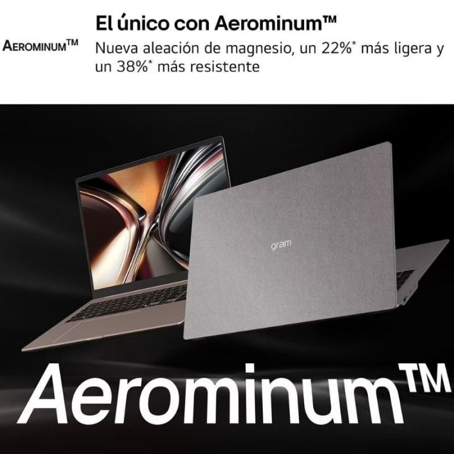 Portátil LG Gram Pro 16ZD90U-G.AX85BN Intel Core Ultra 7-355/ 32GB/ 512GB SSD/ 16'/ Sin Sistema Operativo