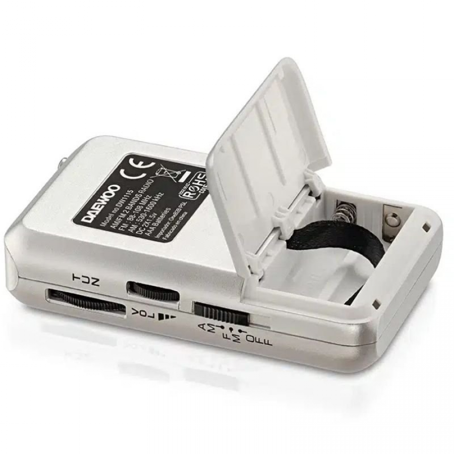 Radio Portátil Daewoo DW1115/ a Pilas/ Gris