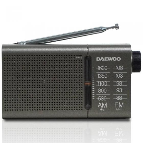 Radio Portátil Daewoo DW1035/ a Pilas/ Gris Oscuro
