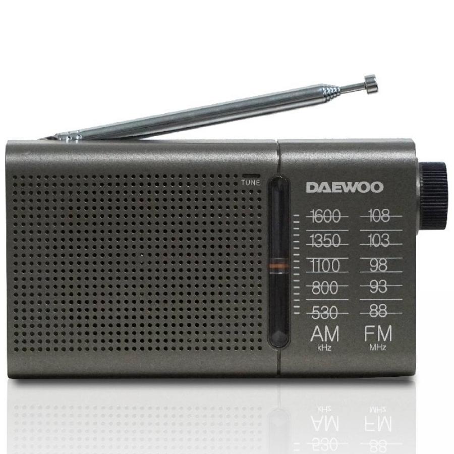 Radio Portátil Daewoo DW1035/ a Pilas/ Gris Oscuro