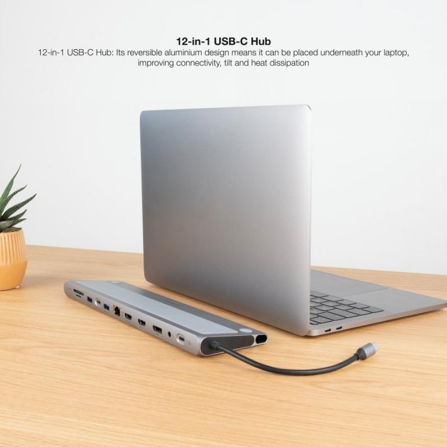 Docking Tipo-C Nanocable 10.16.1012/ 3xUSB/ 1xUSB Tipo-C/ 2xHDMI 4K/ 1xDisplayPort/ 1xRJ45/ 1xLector tarjetas/ 1xJack 3.5/ 1xUSB