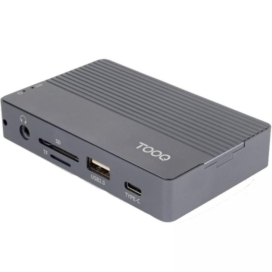 Docking USB Tipo-C TooQ TQE-2242G/ Ranura SSD M.2/ 1xHDMI/ 1xRJ45/ 1xUSB/ 1xUSB Tipo-C/ 1xLector Tarjetas/ 1x Jack 3.5/ 1xUSB Ti
