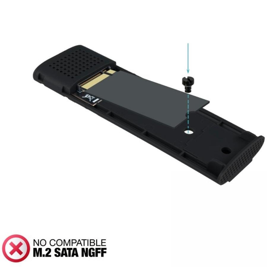 Caja Externa para Disco SSD M.2 NVMe TooQ TQE-2231B/ USB 3.1