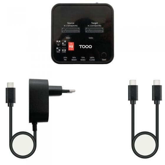 Docking Station para SSD M2 SATA/NVMe TooQ TQDS-201B