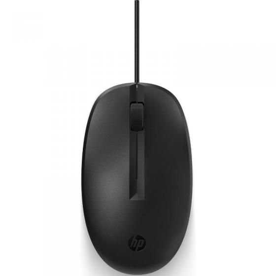Ratón HP 125/ Hasta 1200 DPI/ Negro/ Formato Bulk