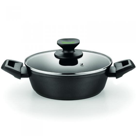 Cacerola Baja Monix Green M480528/ Ø28cm/ Aluminio forjado/ Apta para Inducción