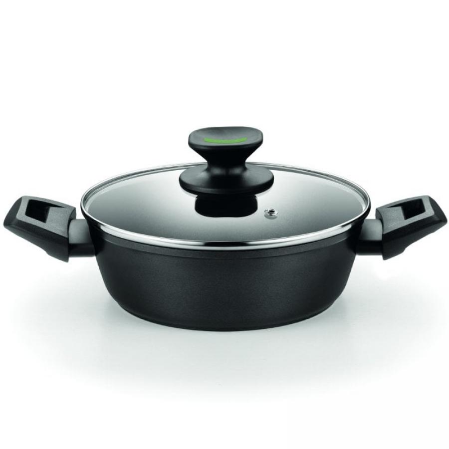 Cacerola Baja Monix Green M480528/ Ø28cm/ Aluminio forjado/ Apta para Inducción