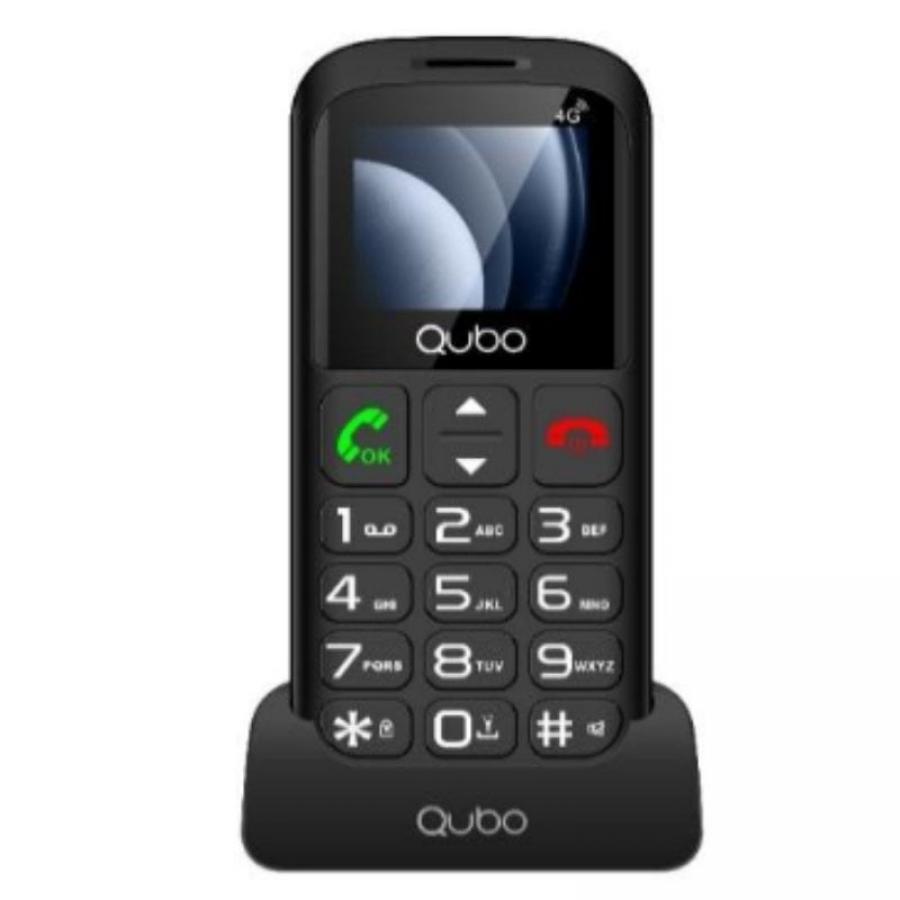 Teléfono Móvil Qubo P-186BKC 4G para Personas Mayores/ Negro