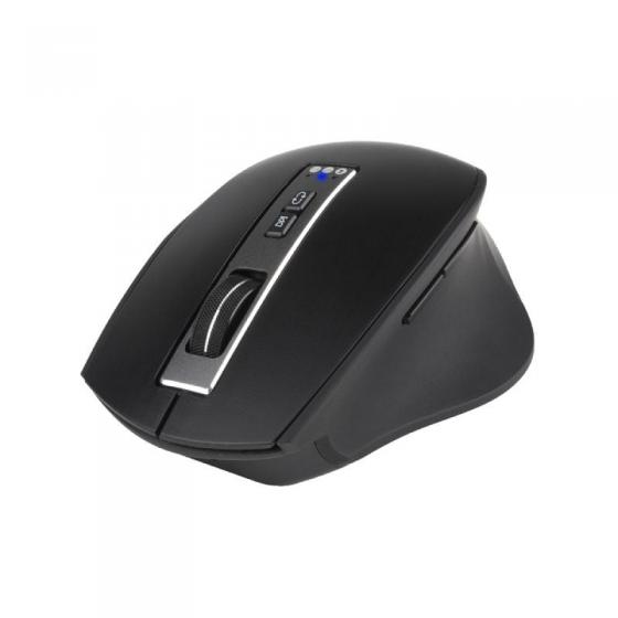Ratón Ergonómico Inalámbrico NGS BLUR-RB/ Batería recargable/ Hasta 3200 DPI/ Negro