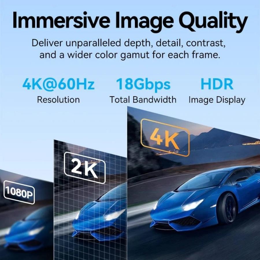 Cable HDMI 4K Vention ALMBF/ HDMI Macho - HDMI Macho/ 1m/ Negro
