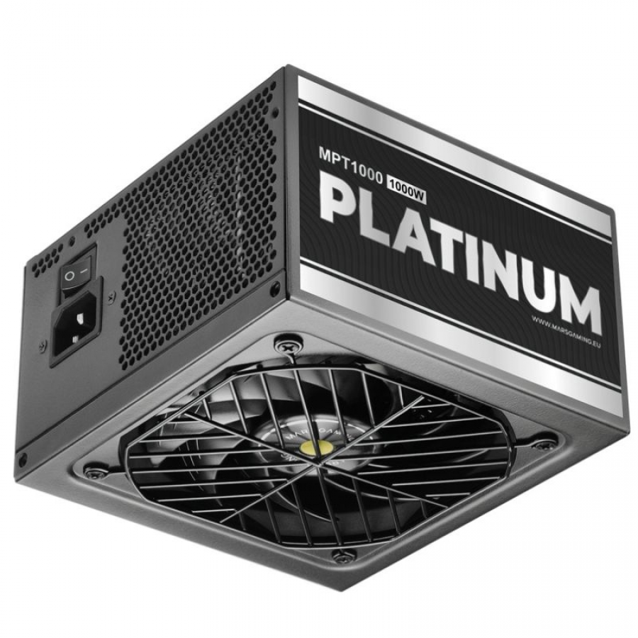 Fuente de Alimentación Mars Gaming MPT1000/ 1000W/ Ventilador 14cm/ ATX 3.1/ PCIe 5.1/ 80 Plus Platinum/ Negra