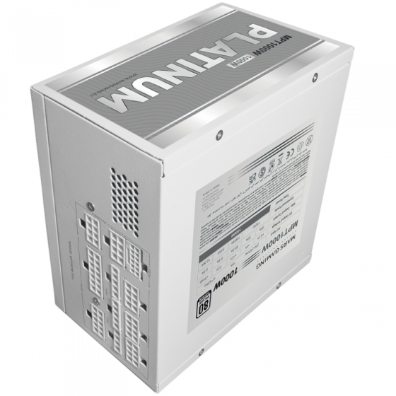 Fuente de Alimentación Mars Gaming MPT1000/ 1000W/ Ventilador 14cm/ ATX 3.1/ PCIe 5.1/ 80 Plus Platinum/ Blanca