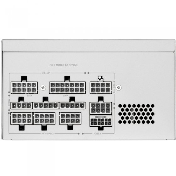 Fuente de Alimentación Mars Gaming MPT1000/ 1000W/ Ventilador 14cm/ ATX 3.1/ PCIe 5.1/ 80 Plus Platinum/ Blanca