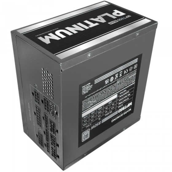 Fuente de Alimentación Mars Gaming MPT850/ 850W/ Ventilador 14cm/ ATX 3.1/ PCIe 5.1/ 80 Plus Platinum/ Negra