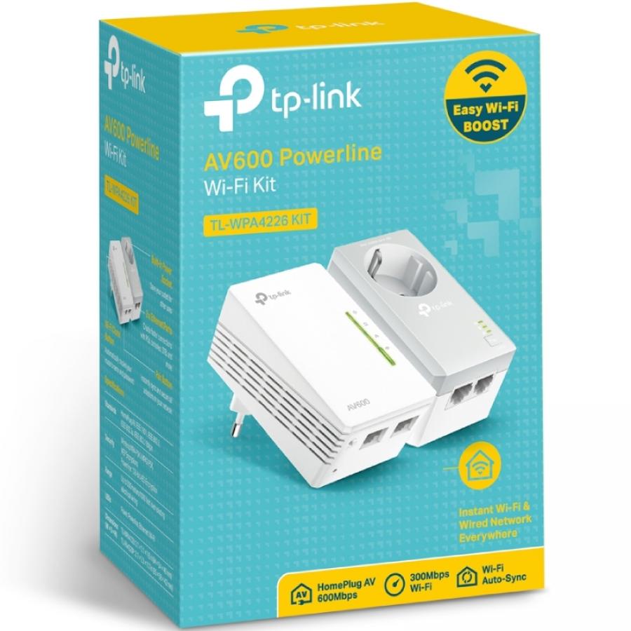 Adaptador Powerline TP-Link TL-WPA4226 KIT AV600 600Mbps/ Alcance 300m/ Pack de 2