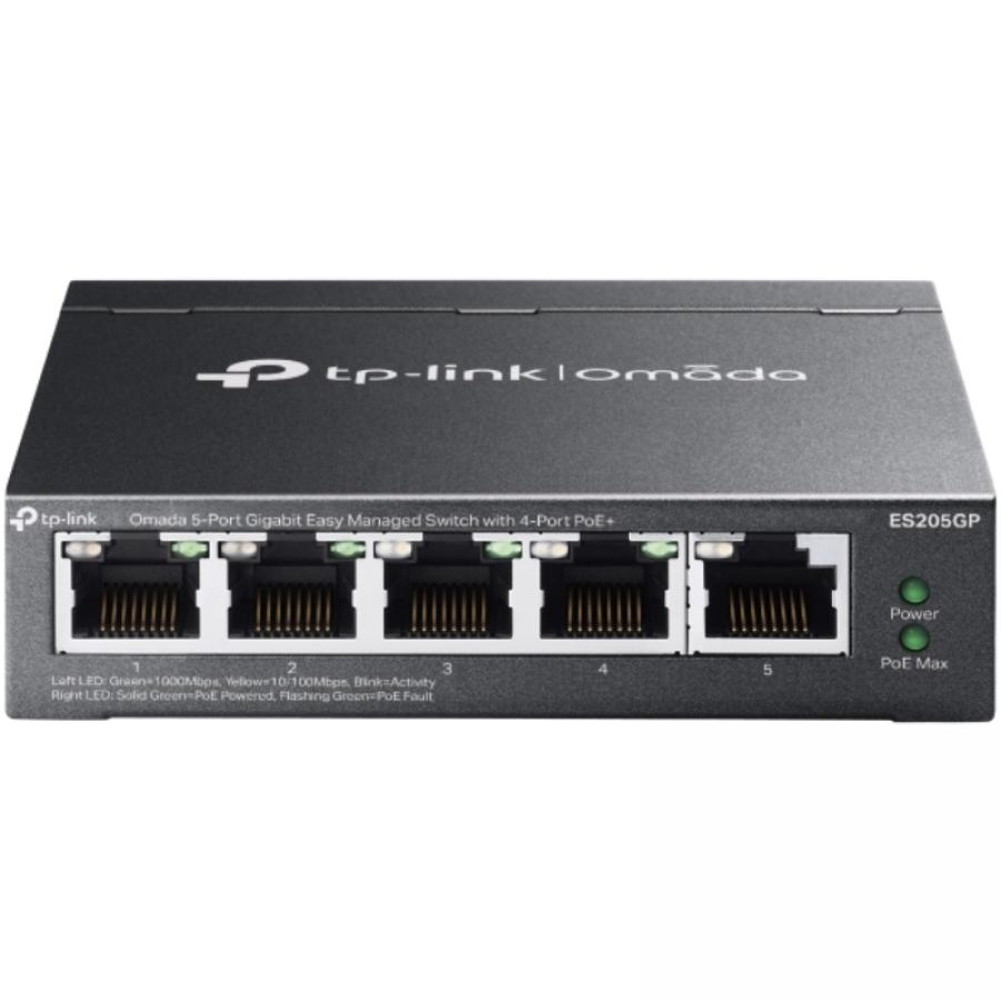 Switch TP-Link Omada ES205GP 5 Puertos/ RJ-45 10/100/1000/ PoE+