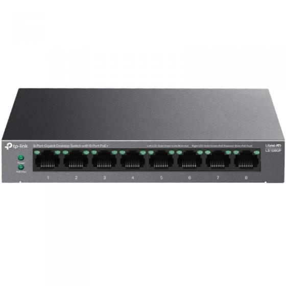 Switch TP-Link LS108GP 8 Puertos/ RJ-45 10/100/1000/ PoE+
