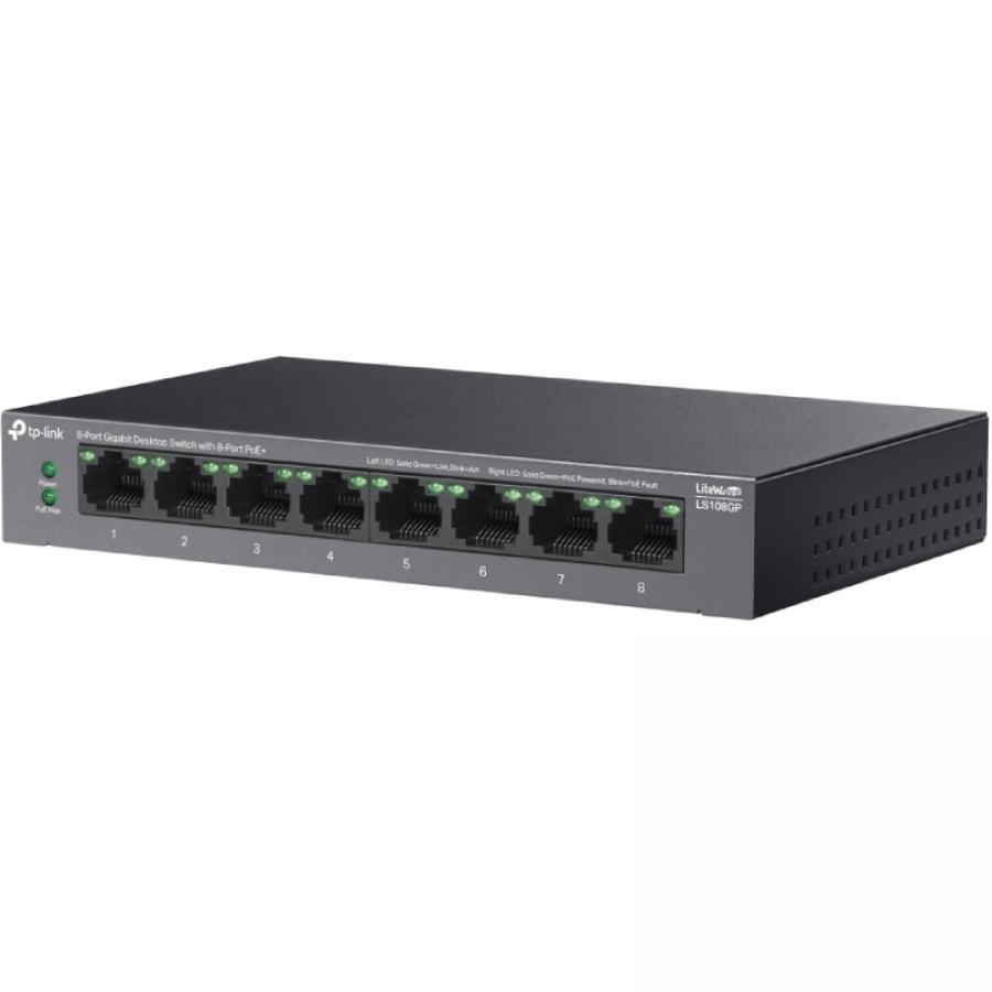 Switch TP-Link LS108GP 8 Puertos/ RJ-45 10/100/1000/ PoE+