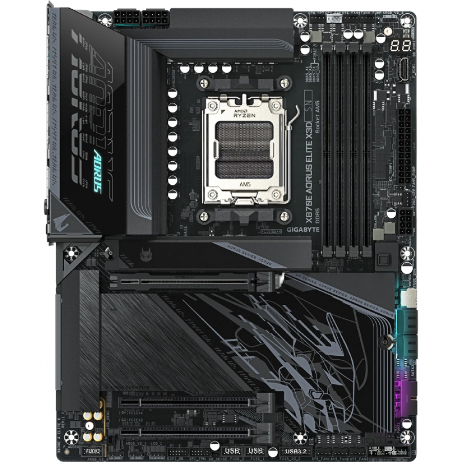 Placa Base Gigabyte X870E A ELITE X Socket AM5/ DDR5/ PCIe 5.0