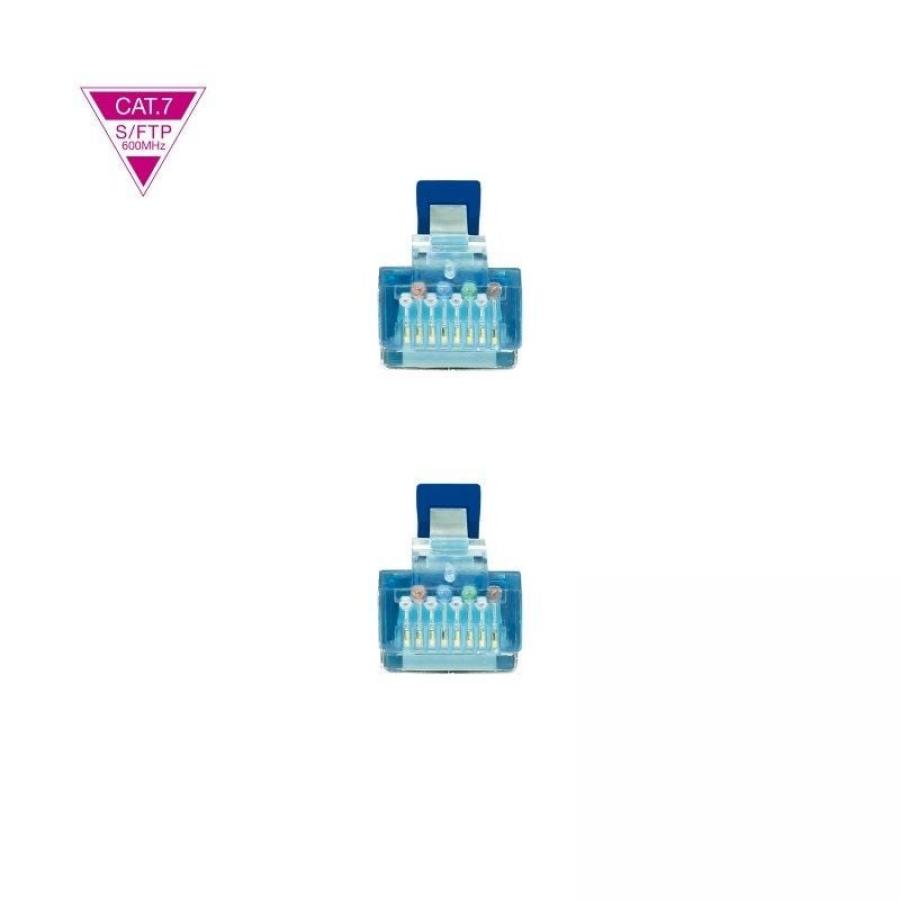 Cable de Red RJ45 SFTP Nanocable 10.20.1700-L25-BL Cat.7/ 25cm/ Azul