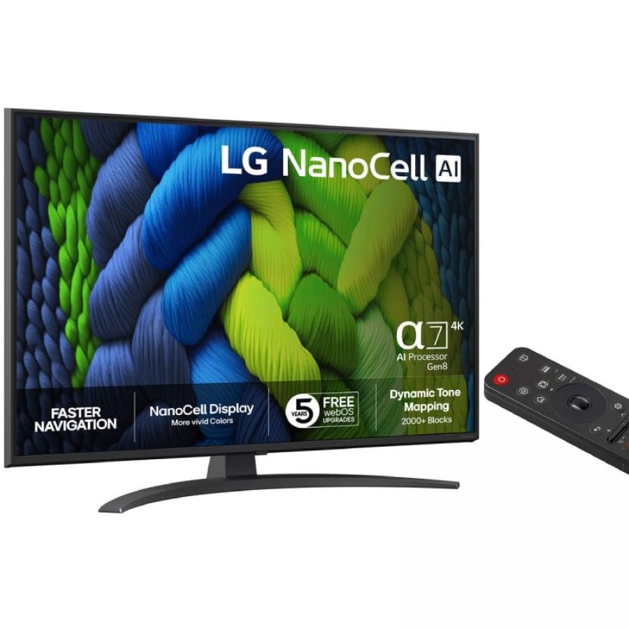 Televisor LG NanoCell AI NANO82 43NANO82A6B 43'/ Ultra HD 4K/ Smart TV/ WiFi