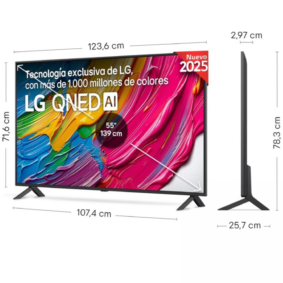 Televisor LG QNED AI QNED80 55QNED80A6A 55'/ Ultra HD 4K/ Smart TV/ WiFi
