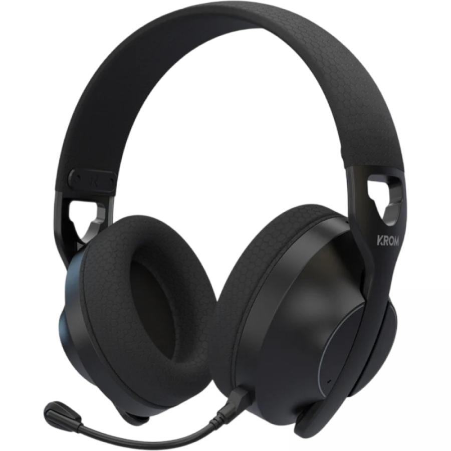 Auriculares Gaming Inalámbricos con Micrófono Krom Phase/ Bluetooth/ Jack 3.5/ USB 2.0/ Negros