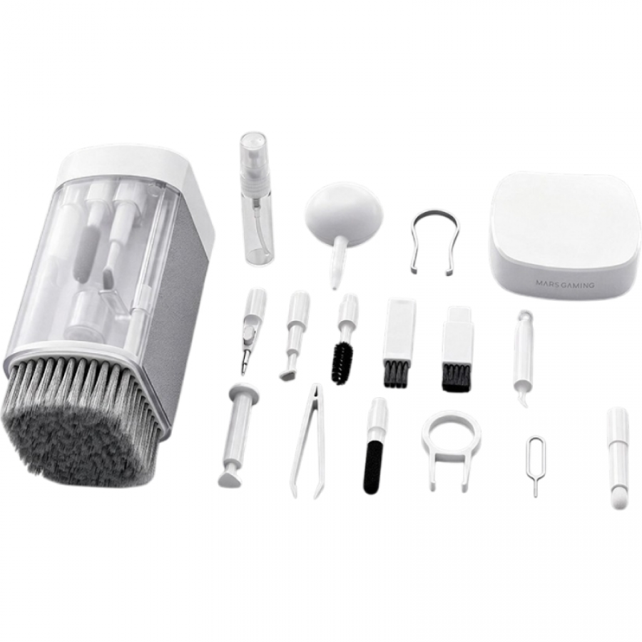 Kit de Limpieza Mars Gaming MAKIT/ 21 en 1/ Blanco
