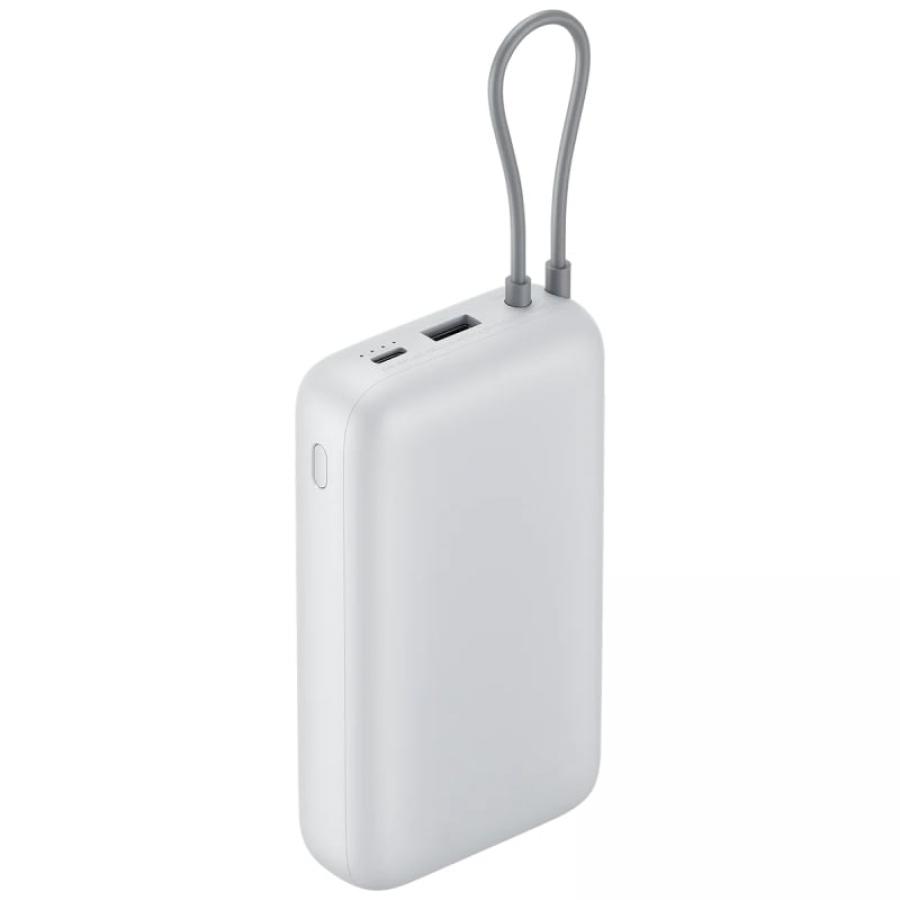 Powerbank 20000mAh Xiaomi Power Bank Integrated Cable/ 22.5W/ Blanco/ Incluye Cable USB Tipo-C