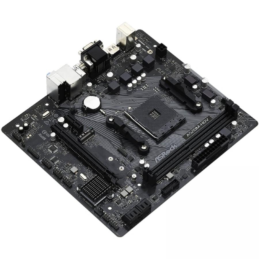 Placa Base Asrock A520M-HDV/ DDR4/ PCIe 3.0/ Socket AM4/ Micro ATX