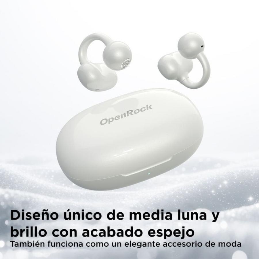 Auriculares Deportivos de Conducción Aérea OpenRock E OPACE02 V2 con estuche de carga/ Autonomía 7h/ Blancos