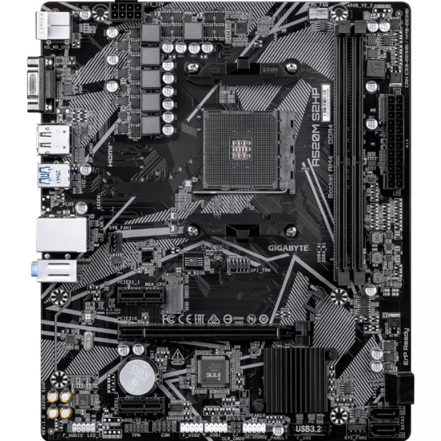 Placa Base Gigabyte A520M S2HP Socket AM4/ DDR4/ PCIe 3.0/ Micro ATX