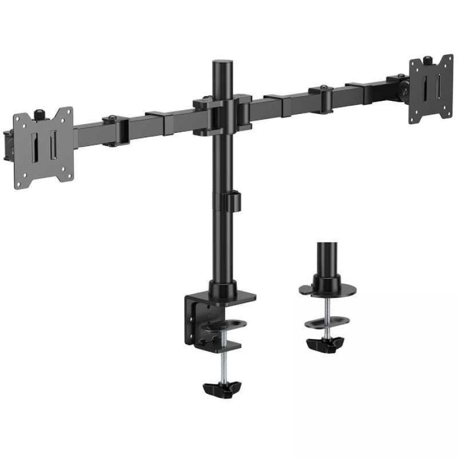 Soporte de Mesa para 2 Monitores Aisens DT35TSR-359/ Giratorio/ Inclinable/ hasta 20kg
