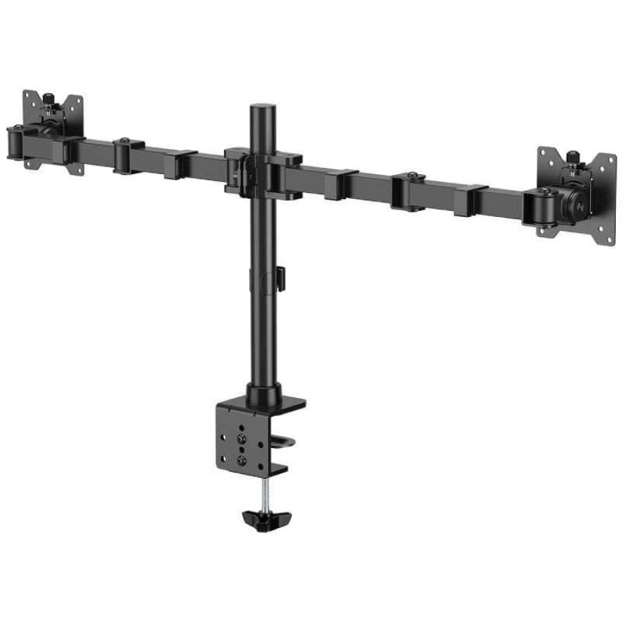 Soporte de Mesa para 2 Monitores Aisens DT35TSR-359/ Giratorio/ Inclinable/ hasta 20kg