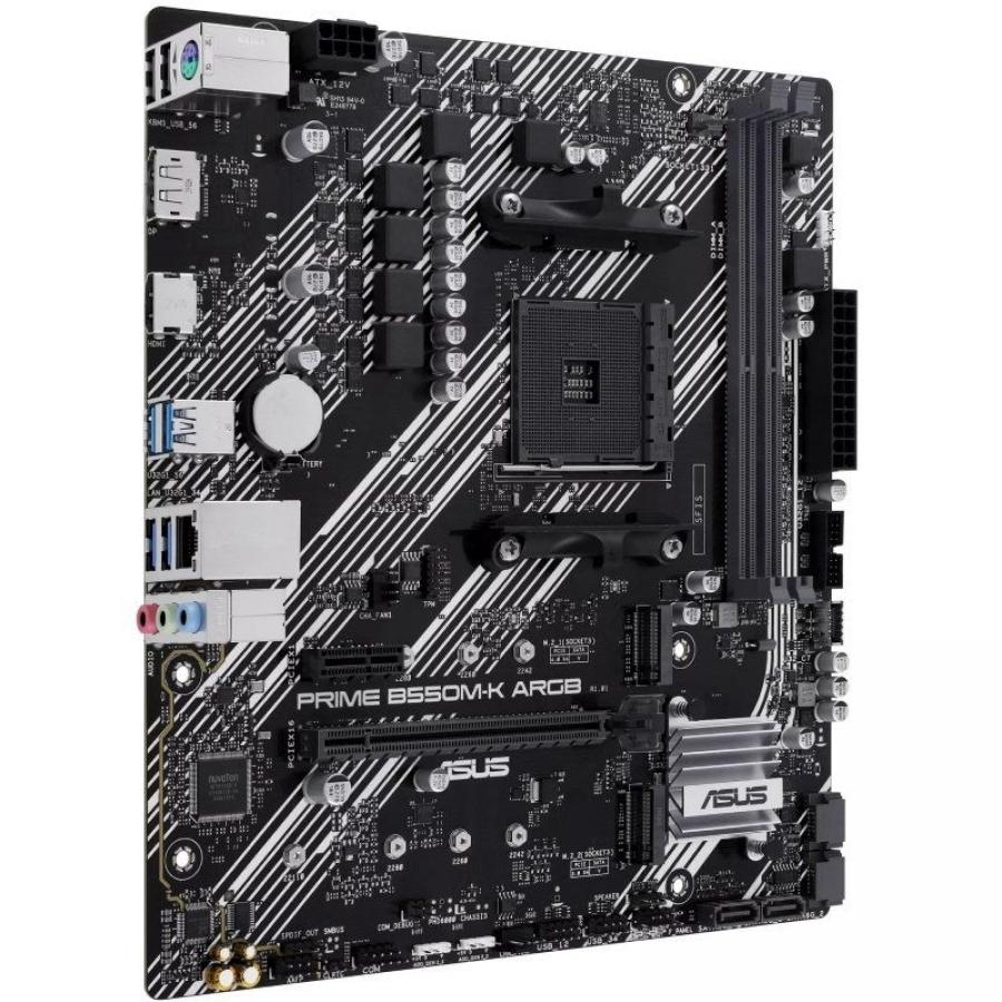 Placa Base Asus Prime B550M-K ARGB Socket AM4/ DDR4/ PCIe 4.0/ Micro ATX