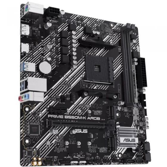 Placa Base Asus Prime B550M-K ARGB Socket AM4/ DDR4/ PCIe 4.0/ Micro ATX