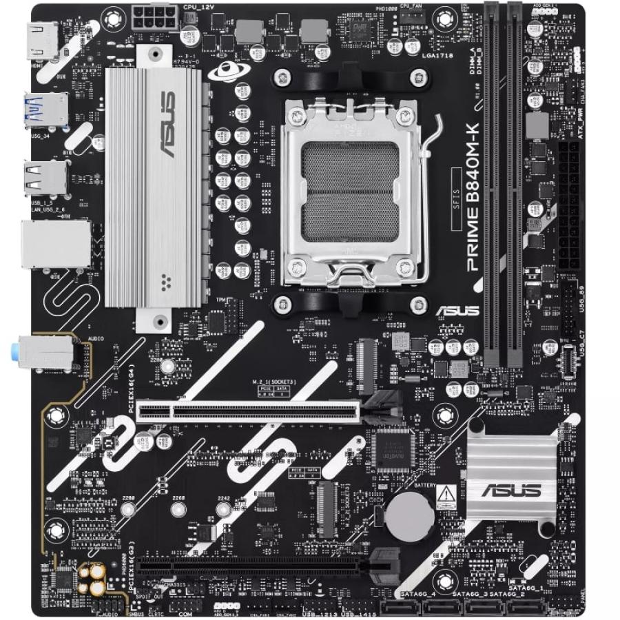 Placa Base Asus Prime B840M-K Socket AM5/ DDR5/ PCIe 4.0/ Micro ATX