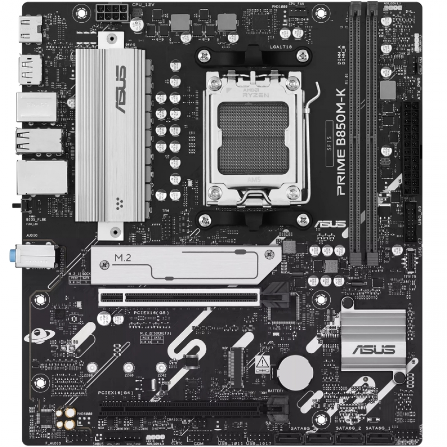 Placa Base Asus Prime B850M-K Socket AM5/ DDR5/ PCIe 5.0/ Micro ATX