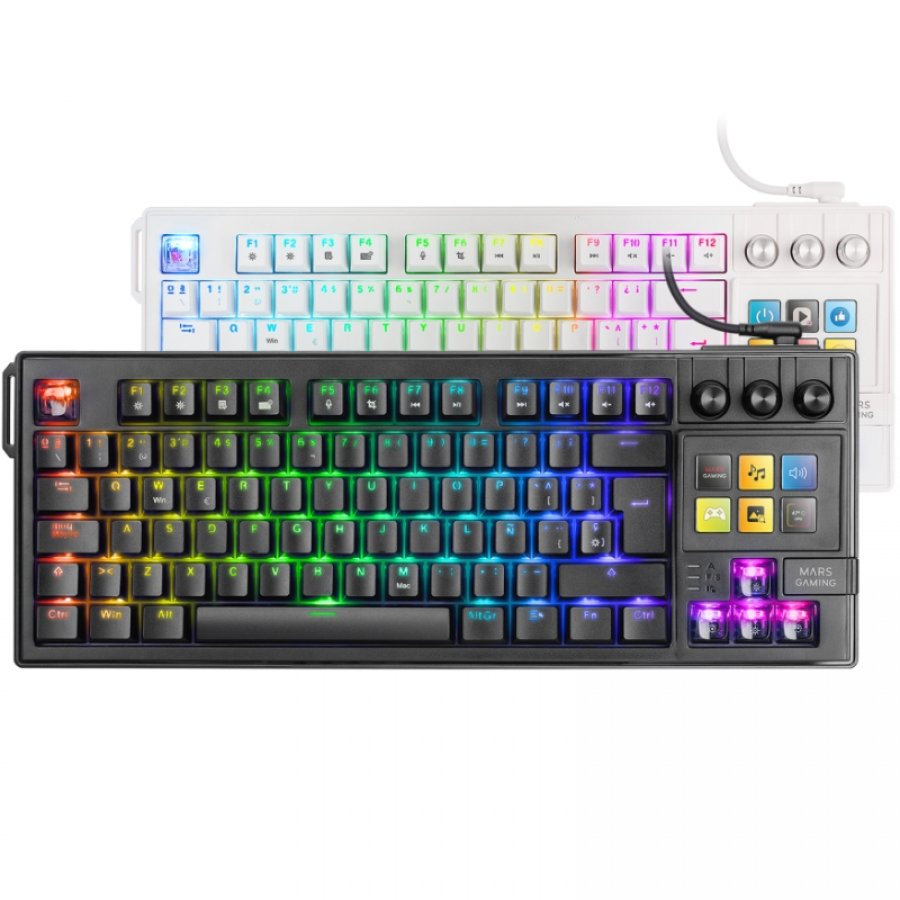 Teclado Gaming Mecánico Mars Gaming MK-MASTER/ Switch Rojo/ Negro