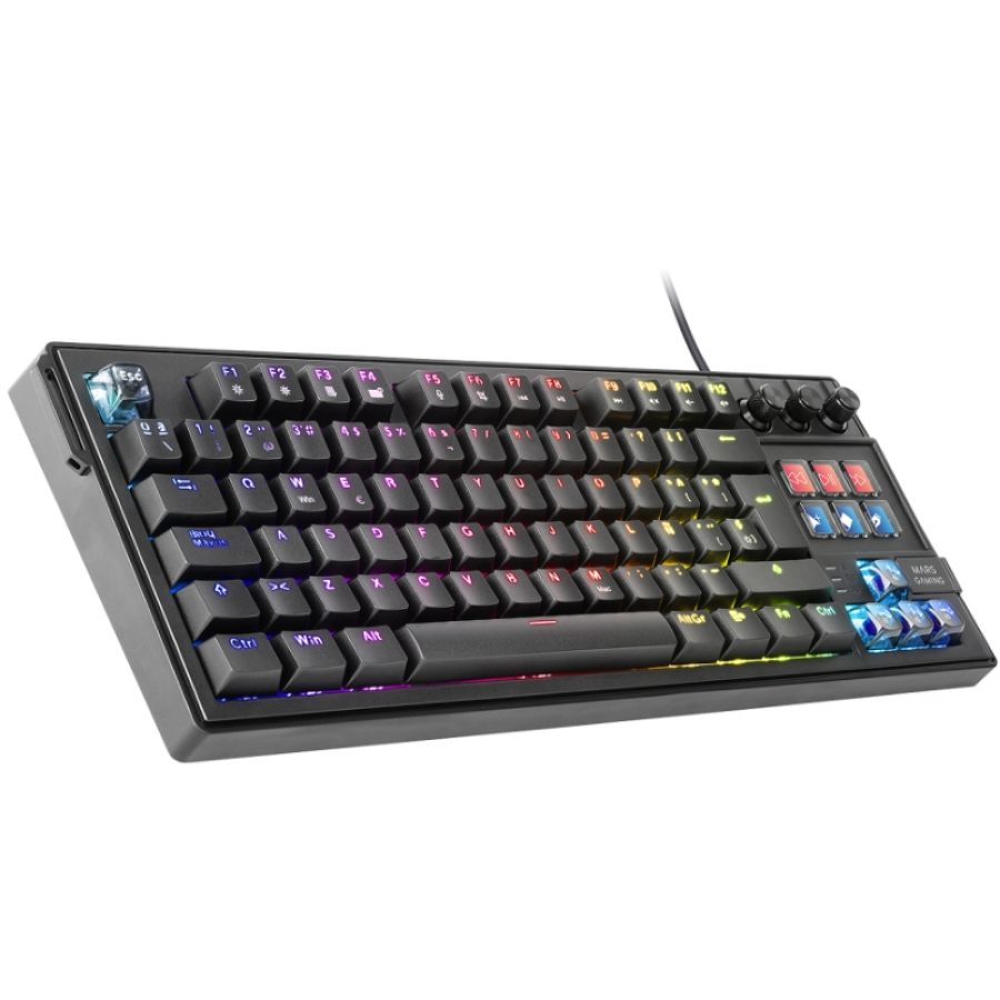 Teclado Gaming Mecánico Mars Gaming MK-MASTER/ Switch Rojo/ Negro