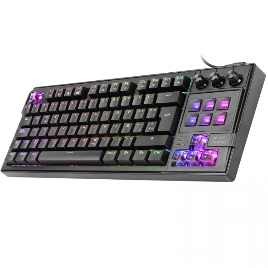 Teclado Gaming Mecánico Mars Gaming MK-MASTER/ Switch Rojo/ Negro