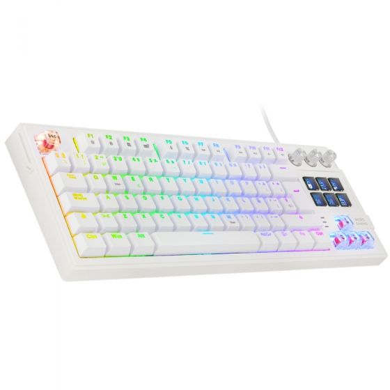 Teclado Gaming Mecánico Mars Gaming MK-MASTER/ Switch Rojo/ Blanco