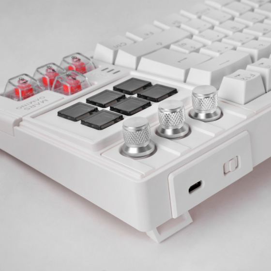 Teclado Gaming Mecánico Mars Gaming MK-MASTER/ Switch Rojo/ Blanco