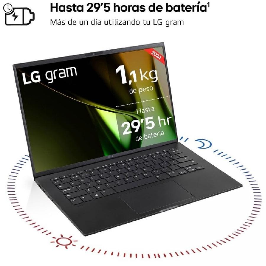Portátil LG Gram 14ZB90S-G.AX55BN Intel Core Ultra 5-115U/ 16GB/ 512GB SSD/ 14'/ Sin Sistema Operativo