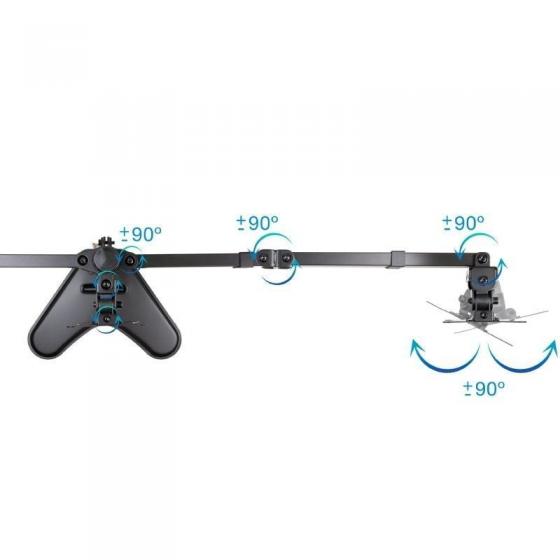 Soporte de Sobremesa para 3 Monitores TooQ DB1704TN-B/ Giratorio/ Inclinable/ hasta 7kg
