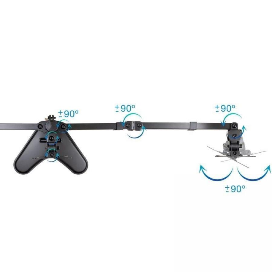 Soporte de Sobremesa para 3 Monitores TooQ DB1704TN-B/ Giratorio/ Inclinable/ hasta 7kg