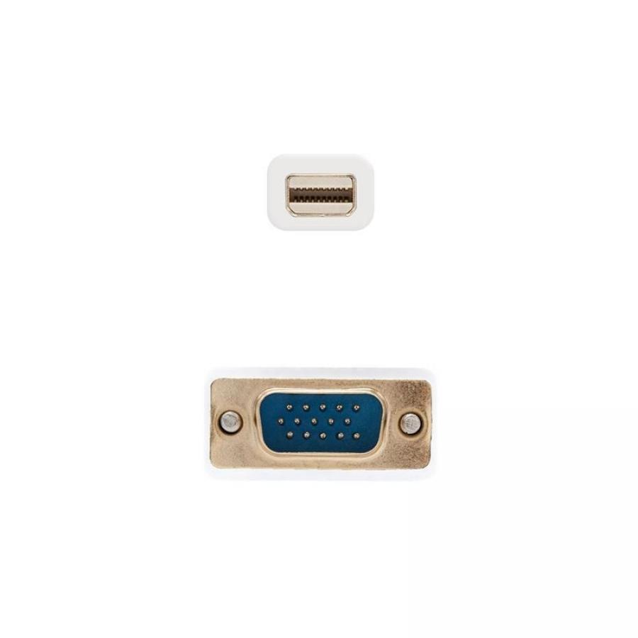 Cable Conversor Nanocable 10.15.4102/ Mini DP Macho - VGA Macho/ 2m/ Blanco